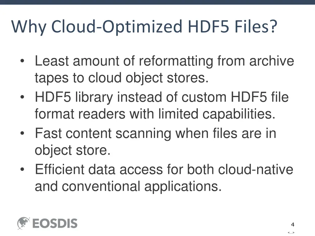 why cloud optimized hdf5 files