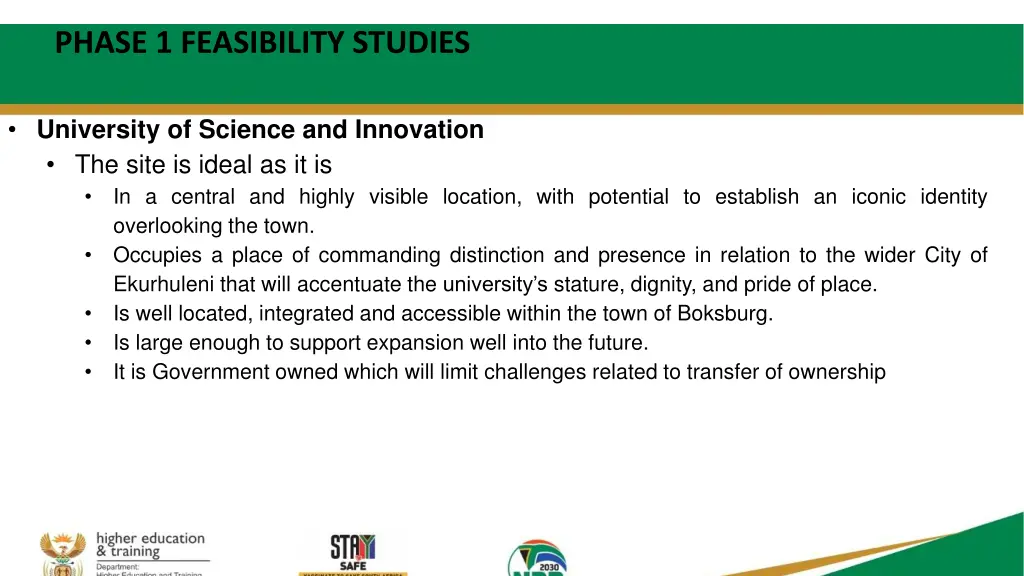 phase 1 feasibility studies 2