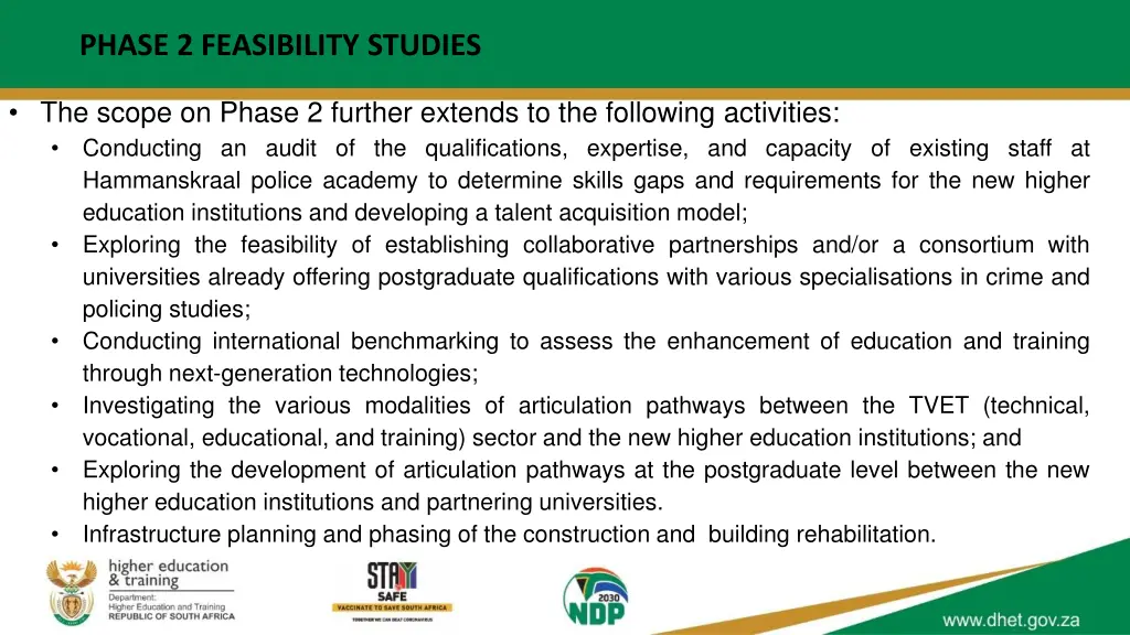 phase 2 feasibility studies