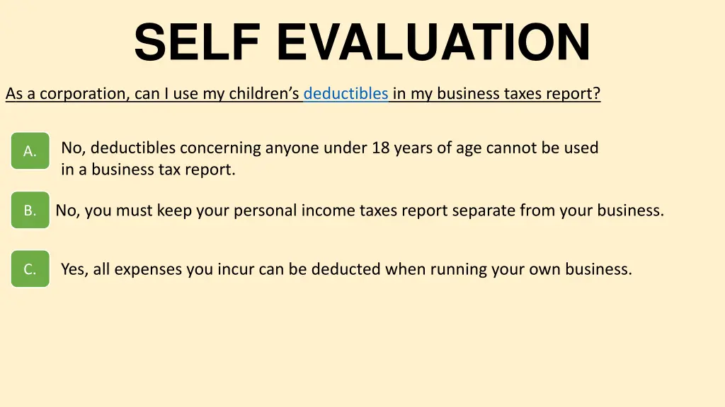 self evaluation 1