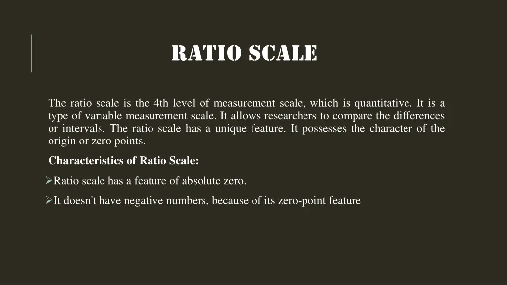 ratio scale