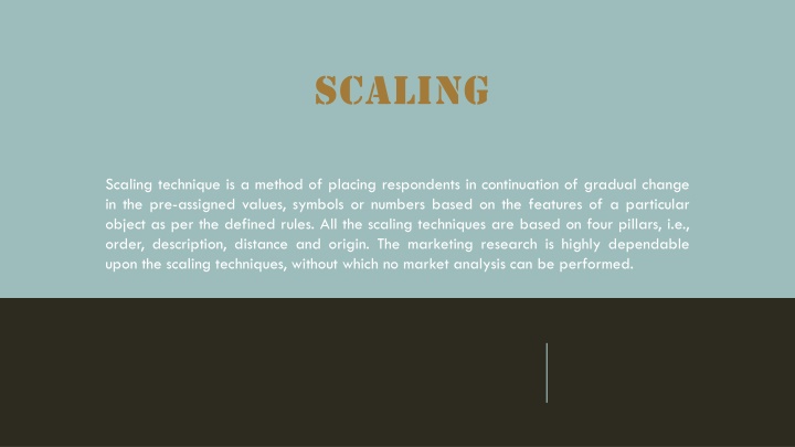 scaling