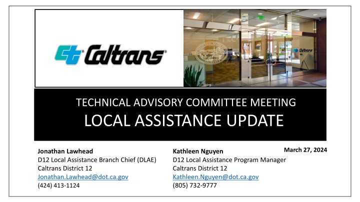 technical advisory committee meeting local