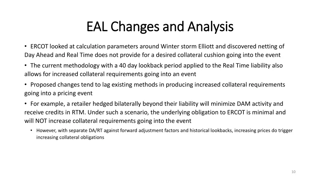 eal changes and analysis eal changes and analysis 1