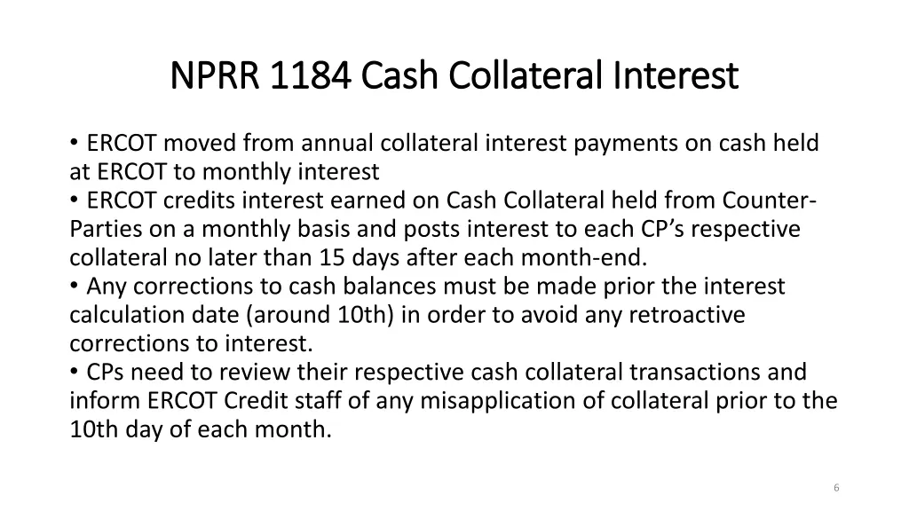 nprr 1184 cash collateral interest nprr 1184 cash