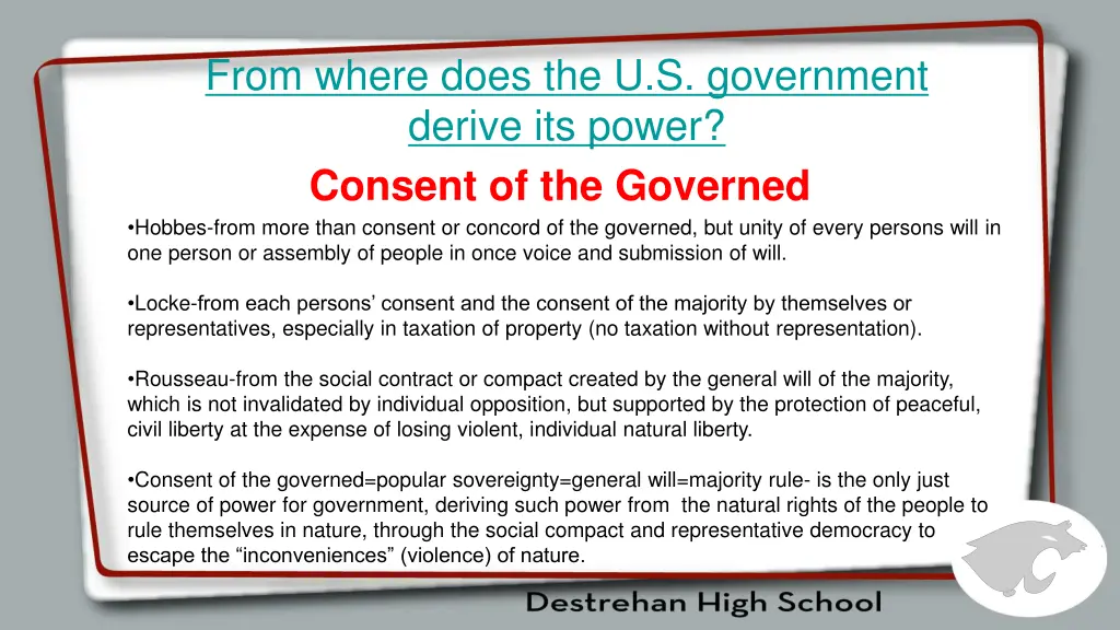 from where does the u s government derive