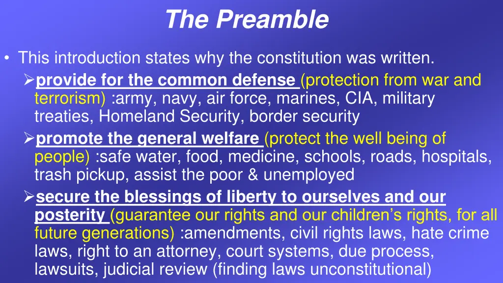 the preamble 1