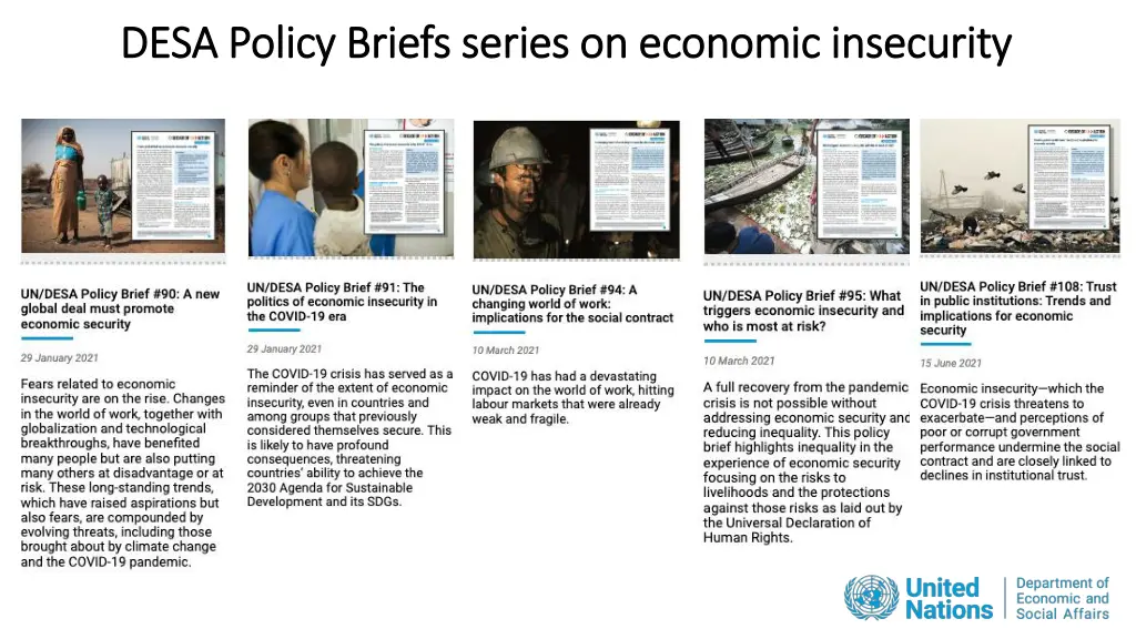 desa policy briefs series on economic insecurity