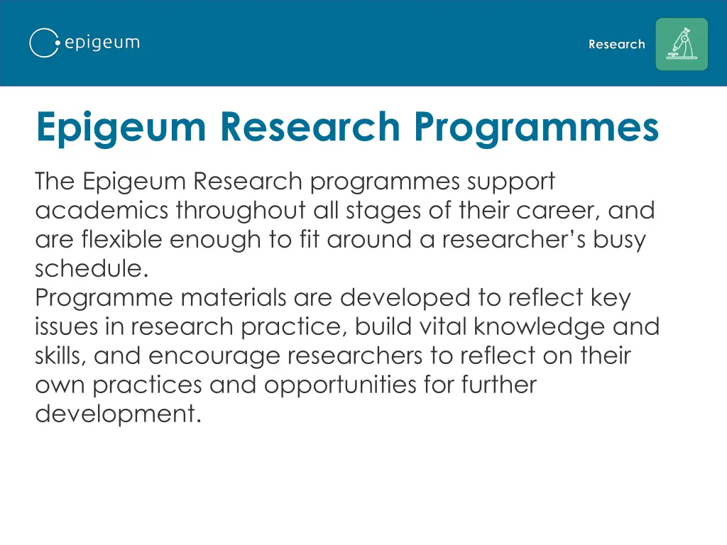 epigeum research programmes