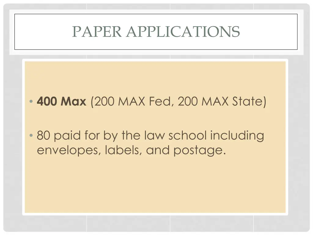 paper applications