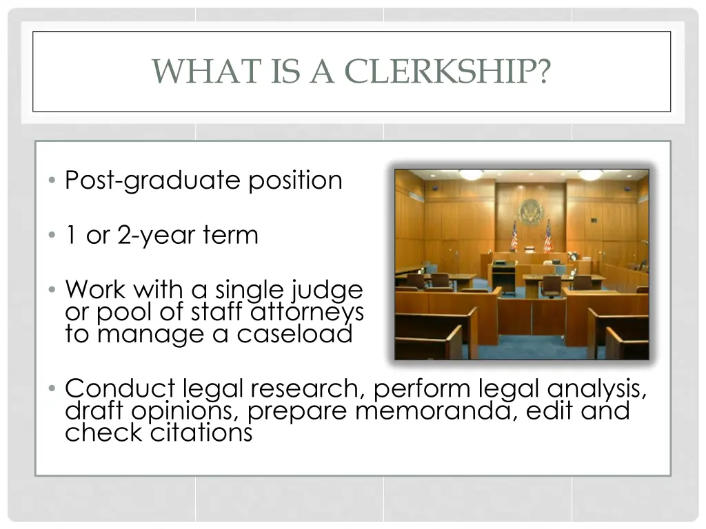 what is a clerkship