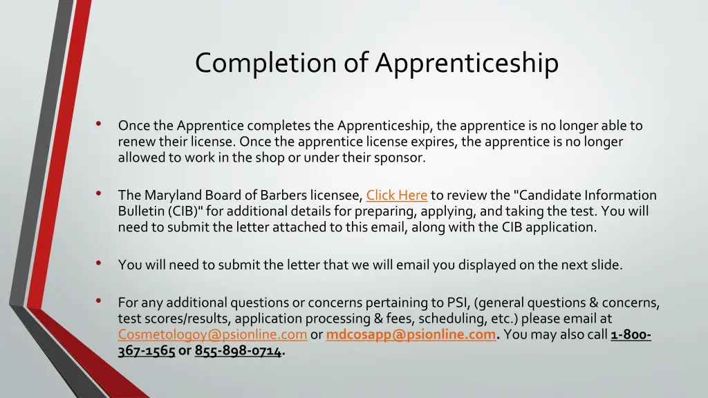 completion of apprenticeship