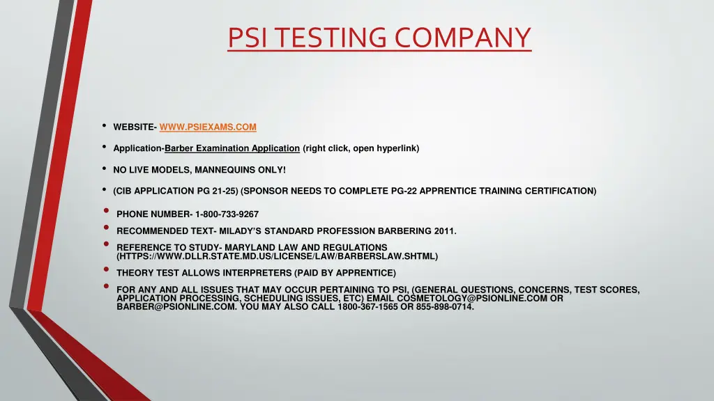 psi testing company