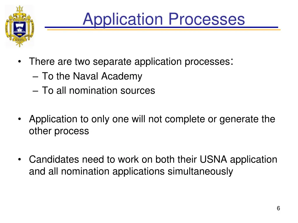 application processes