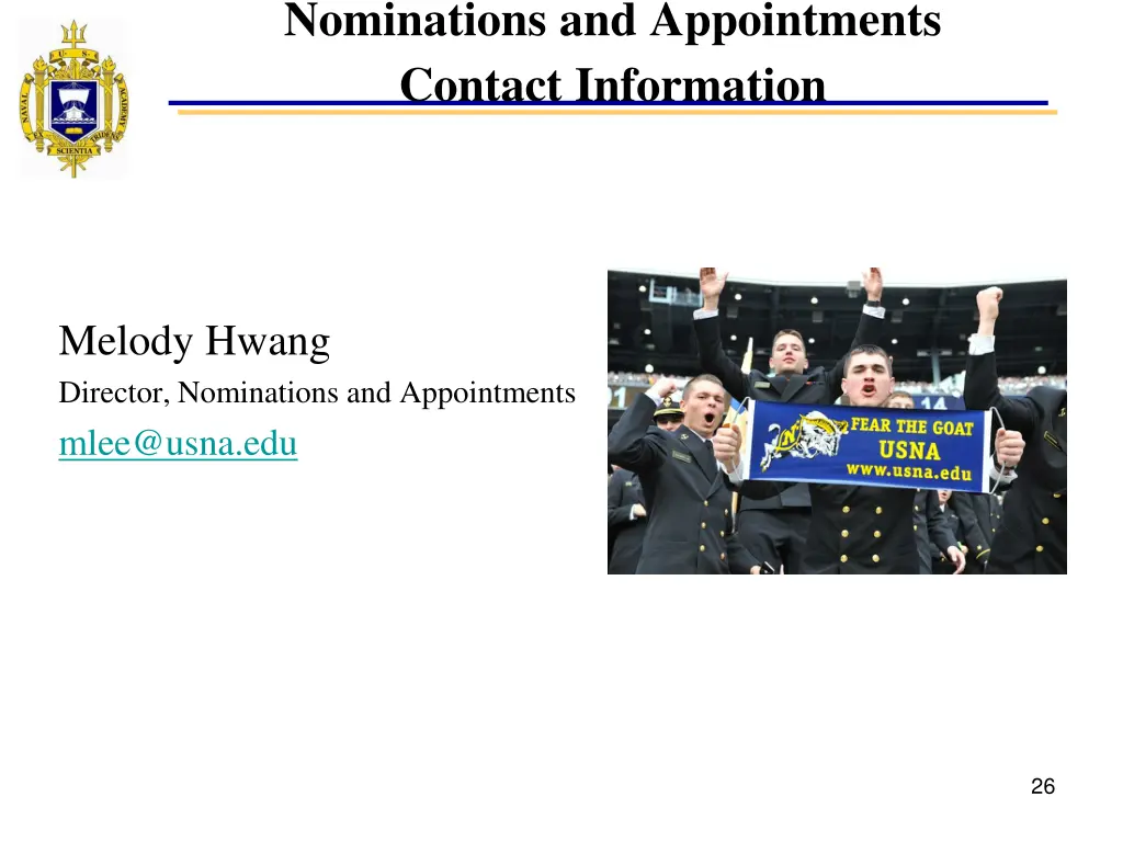 nominations and appointments contact information