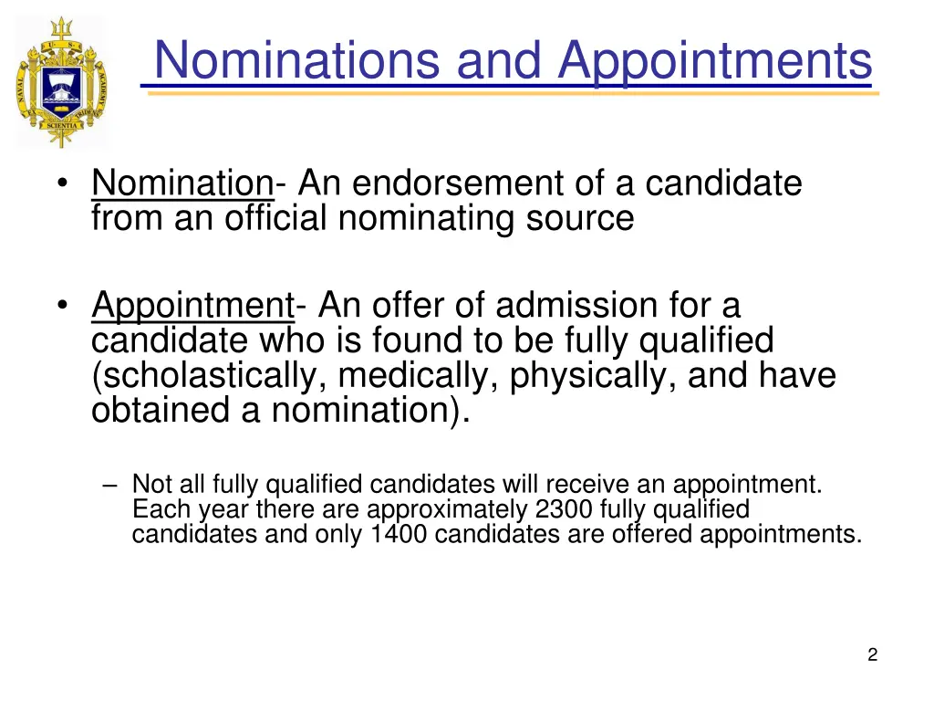 nominations and appointments