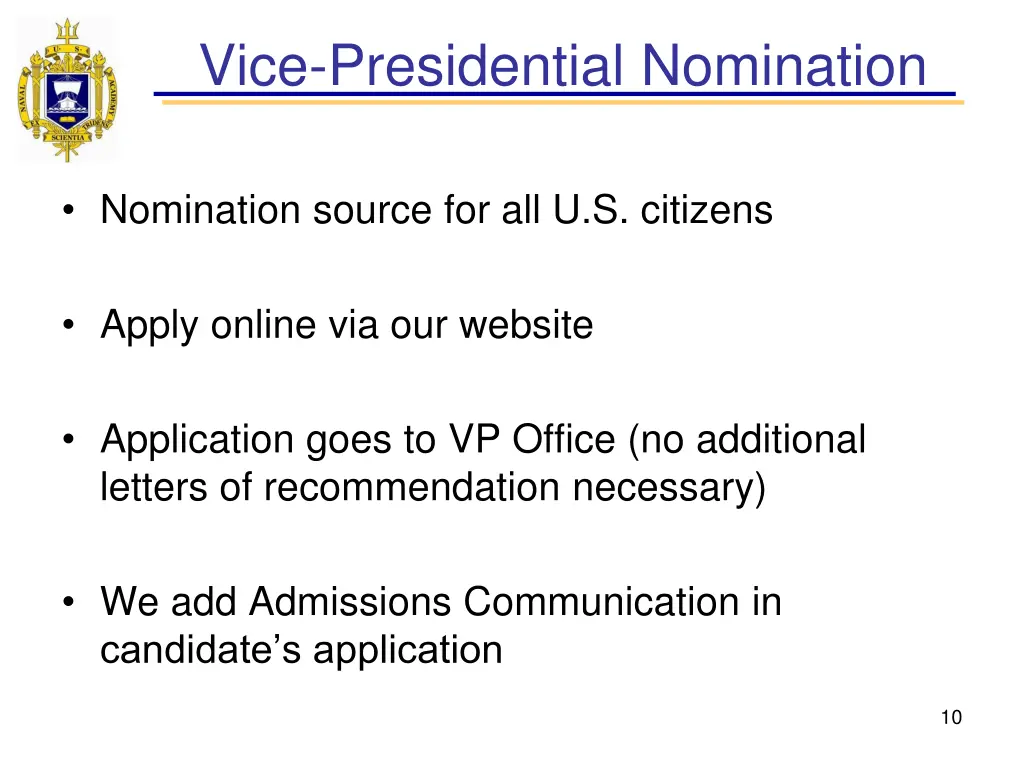 vice presidential nomination