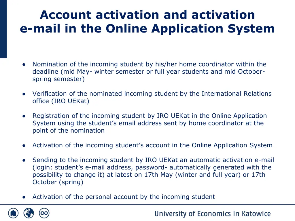 account activation and activation e mail