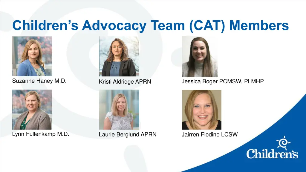 children s advocacy team cat members