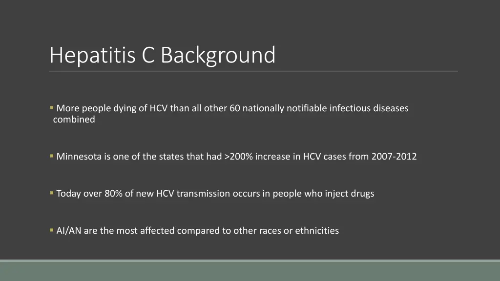 hepatitis c background