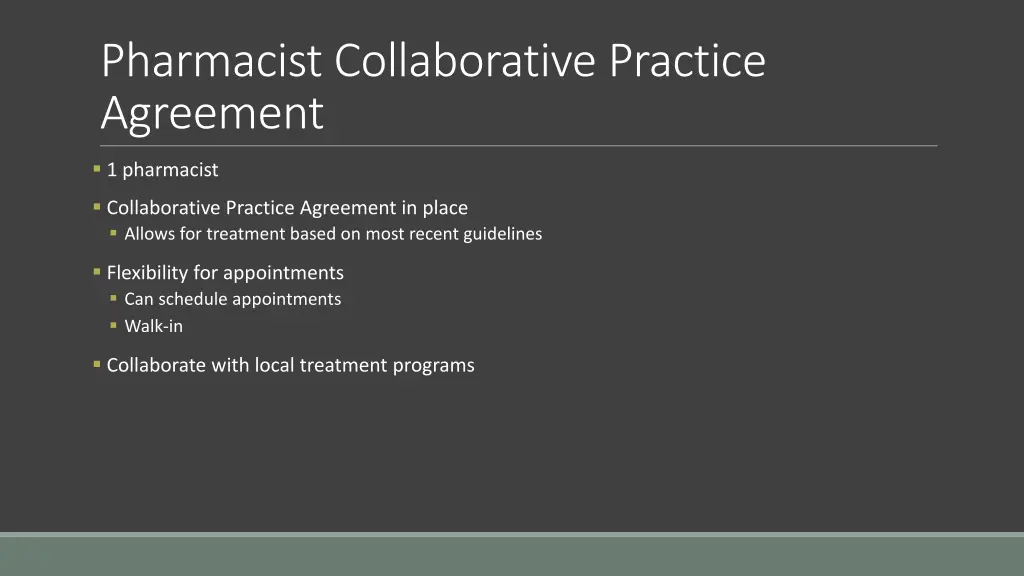 pharmacist collaborative practice agreement