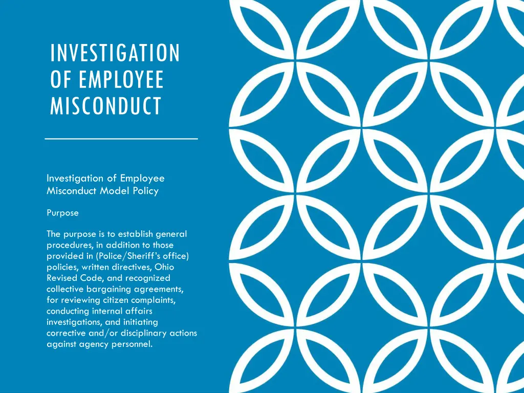 investigation of employee misconduct