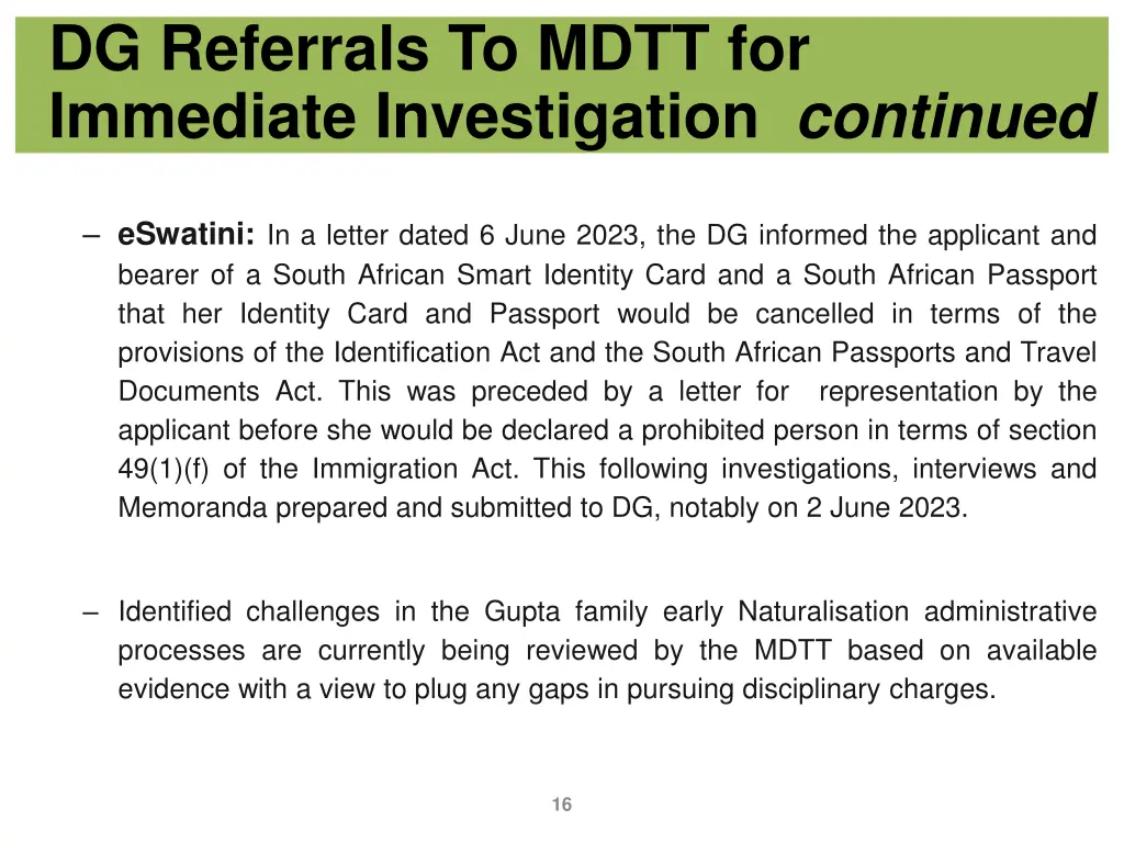 dg referrals to mdtt for immediate investigation 1