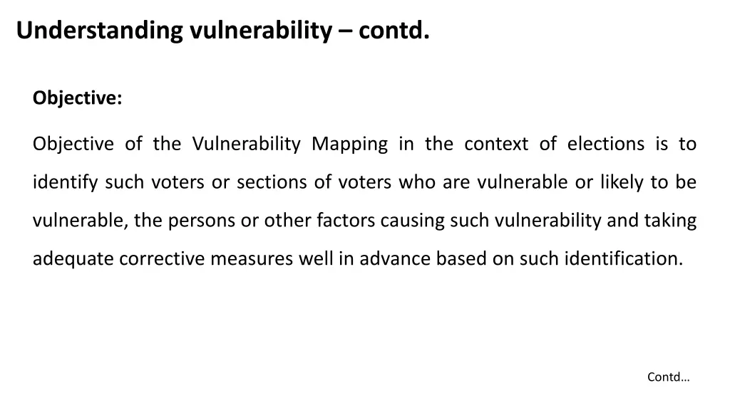 understanding vulnerability contd