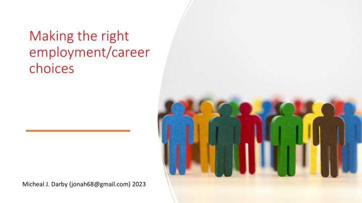 making the right employment career choices