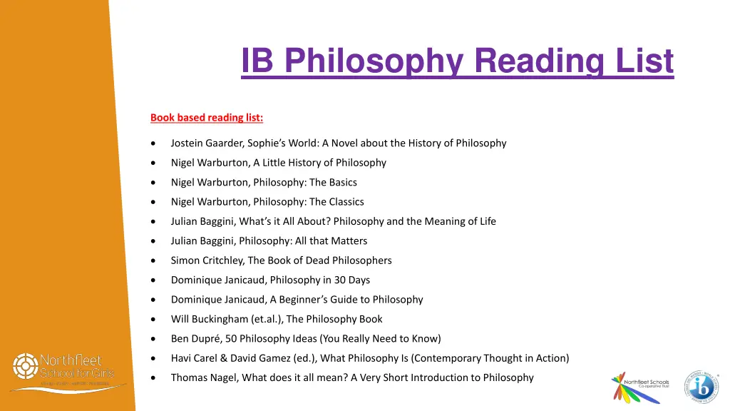 ib philosophy reading list