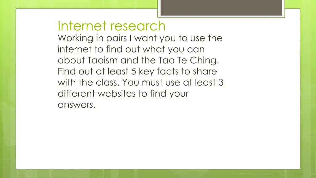 internet research working in pairs i want