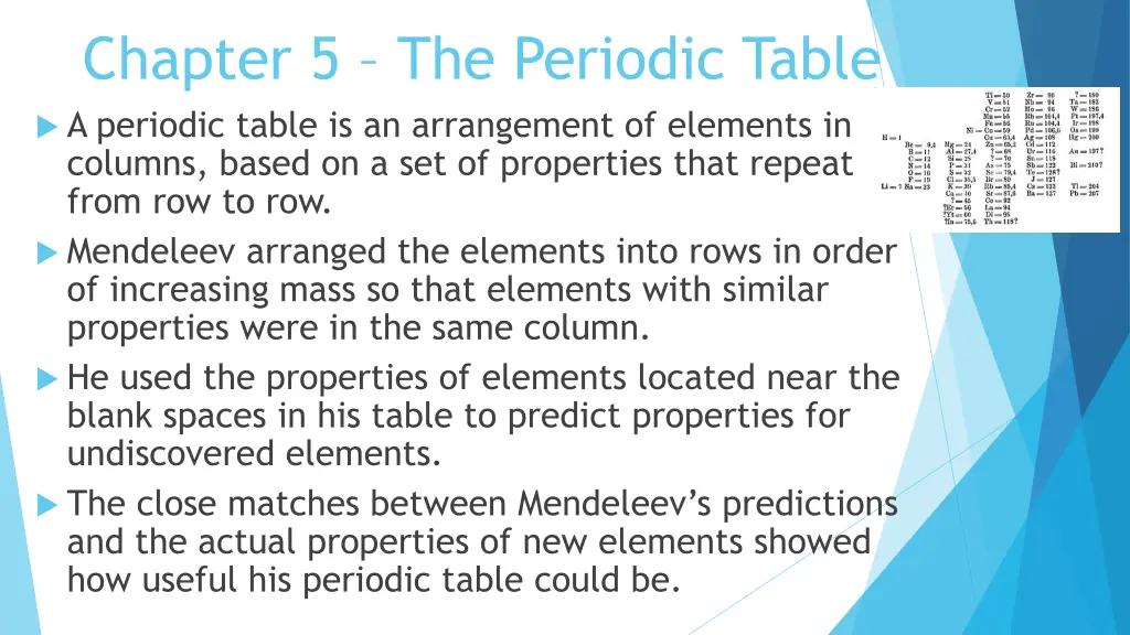 chapter 5 the periodic table a periodic table