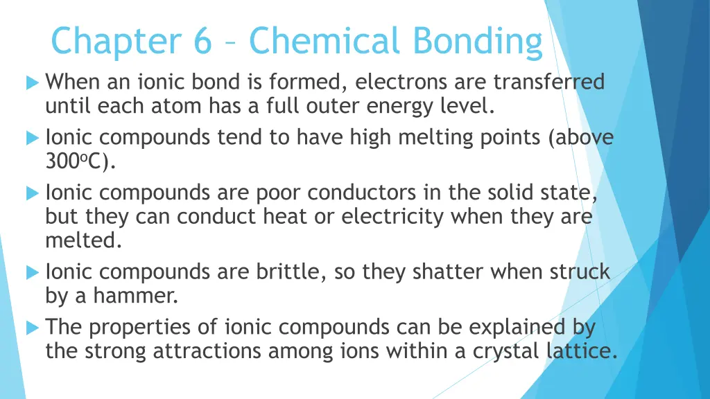 chapter 6 chemical bonding when an ionic bond