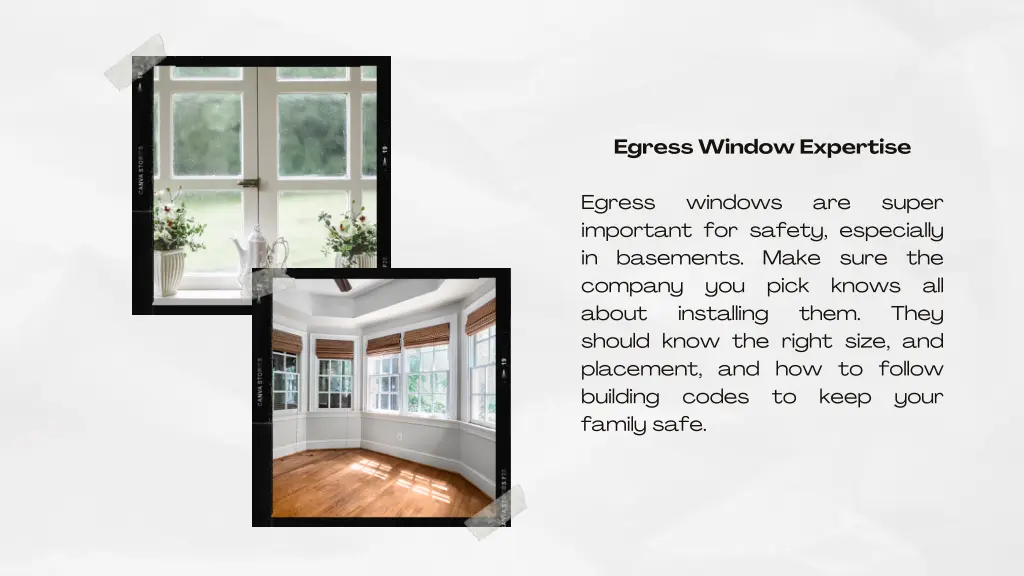 egress window expertise