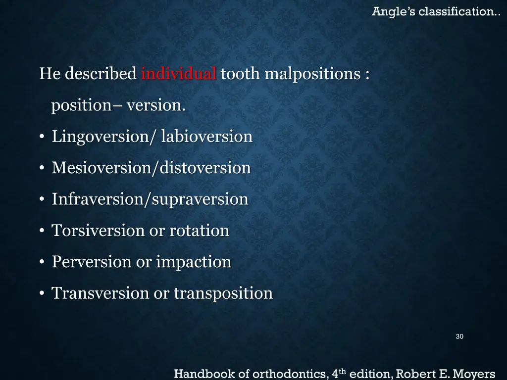 angle s classification 10