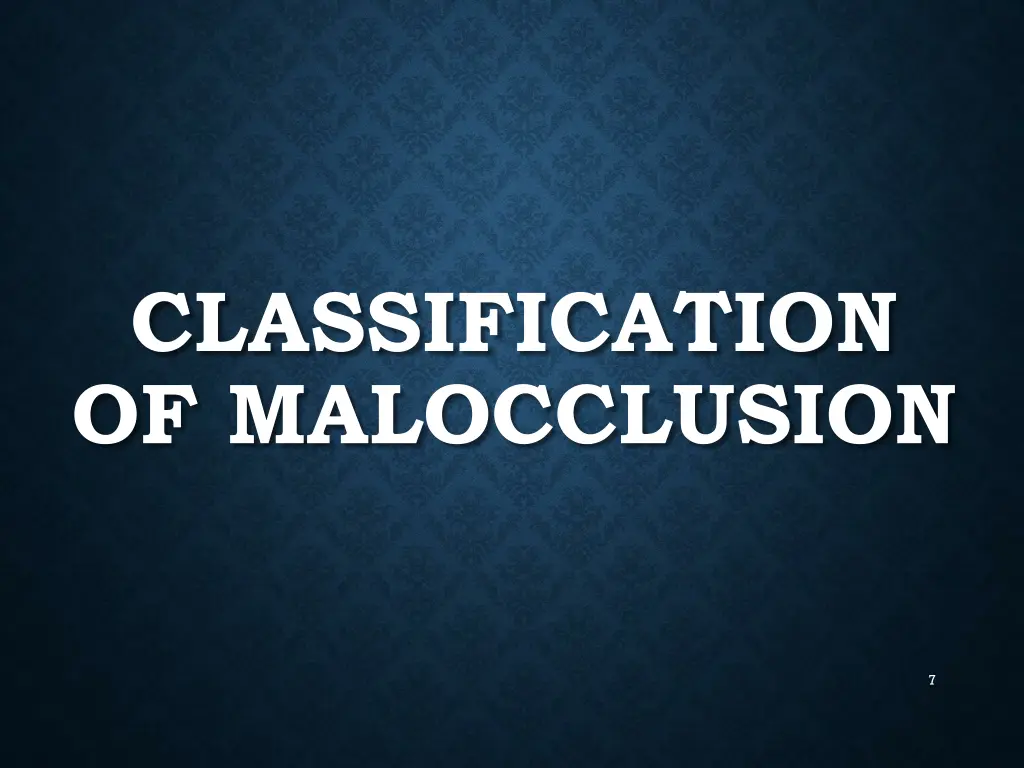 classification of malocclusion 1