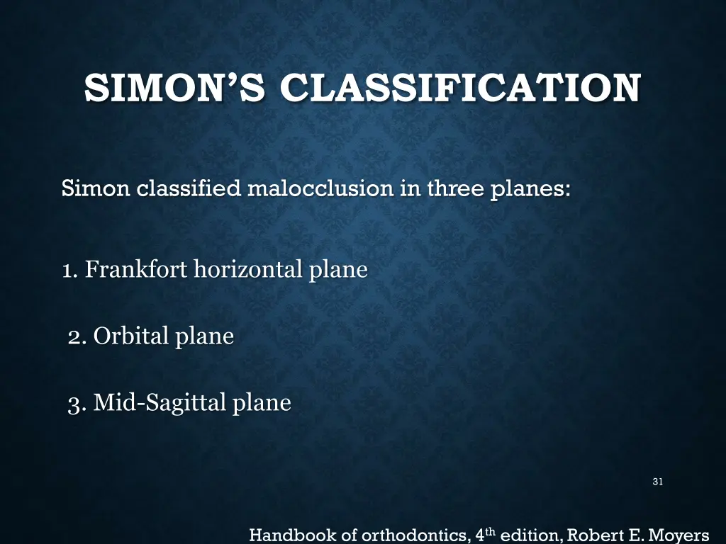 simon s classification