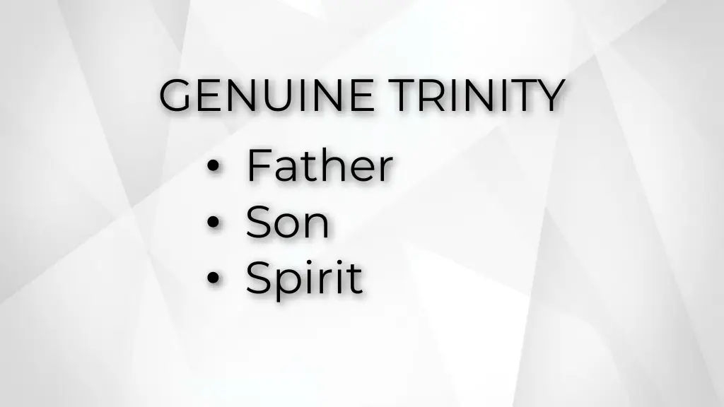 genuine trinity father son spirit