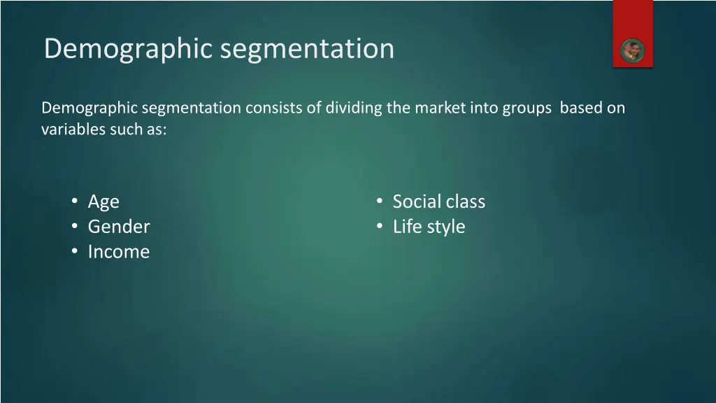 demographic segmentation