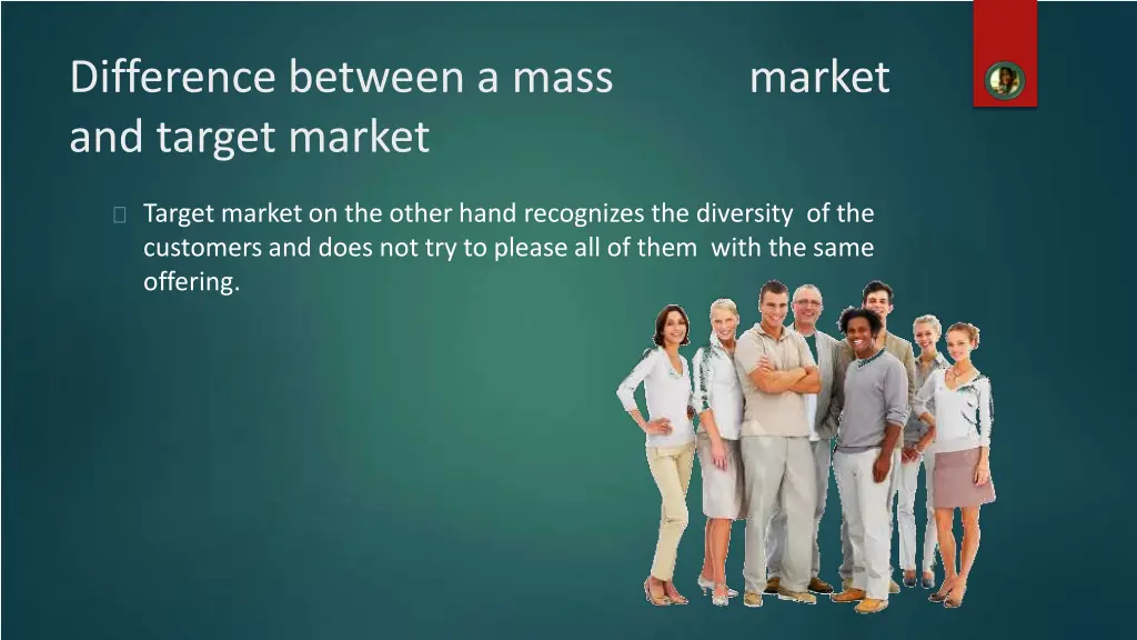 difference between a mass and target market 1