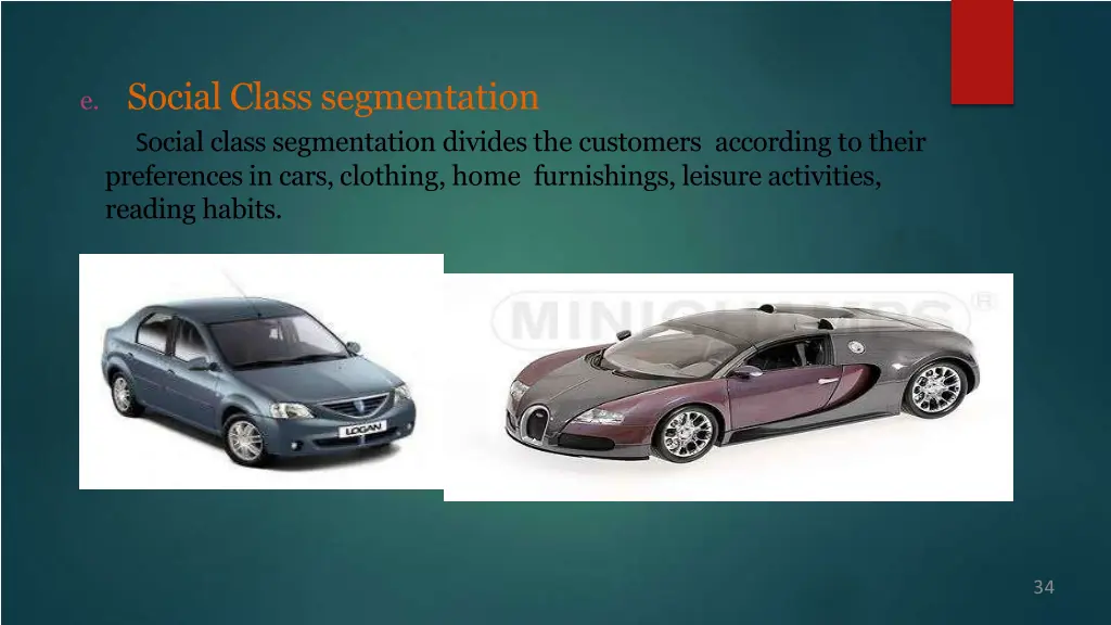 e social class segmentation s ocial class