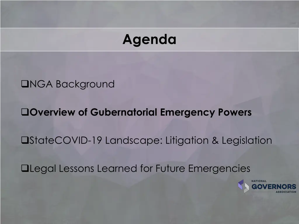 agenda 1