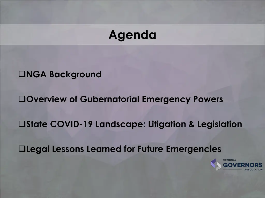 agenda