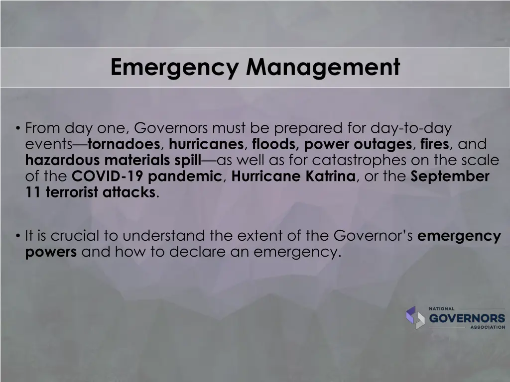 emergency management