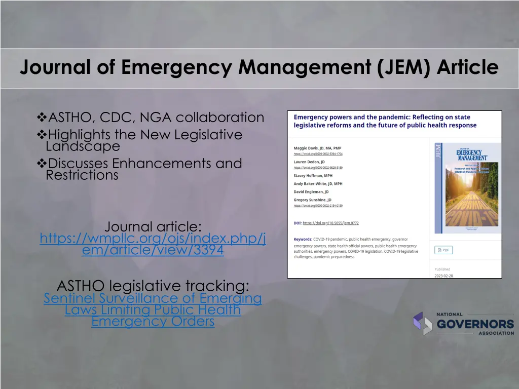 journal of emergency management jem article