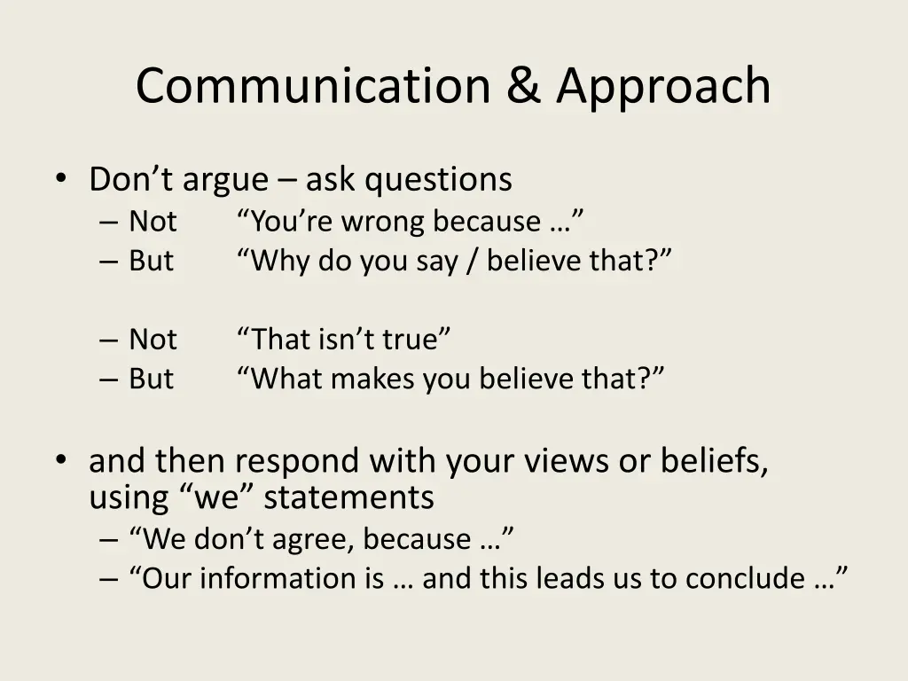 communication approach 1