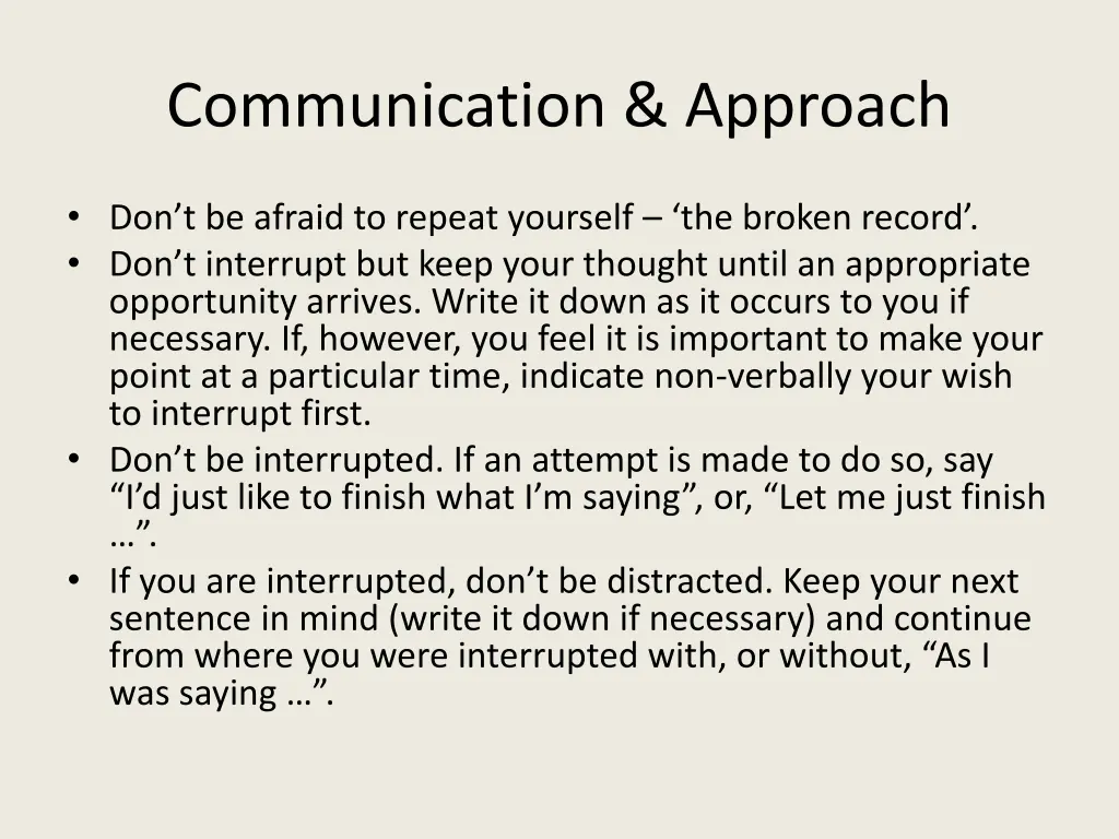 communication approach 2
