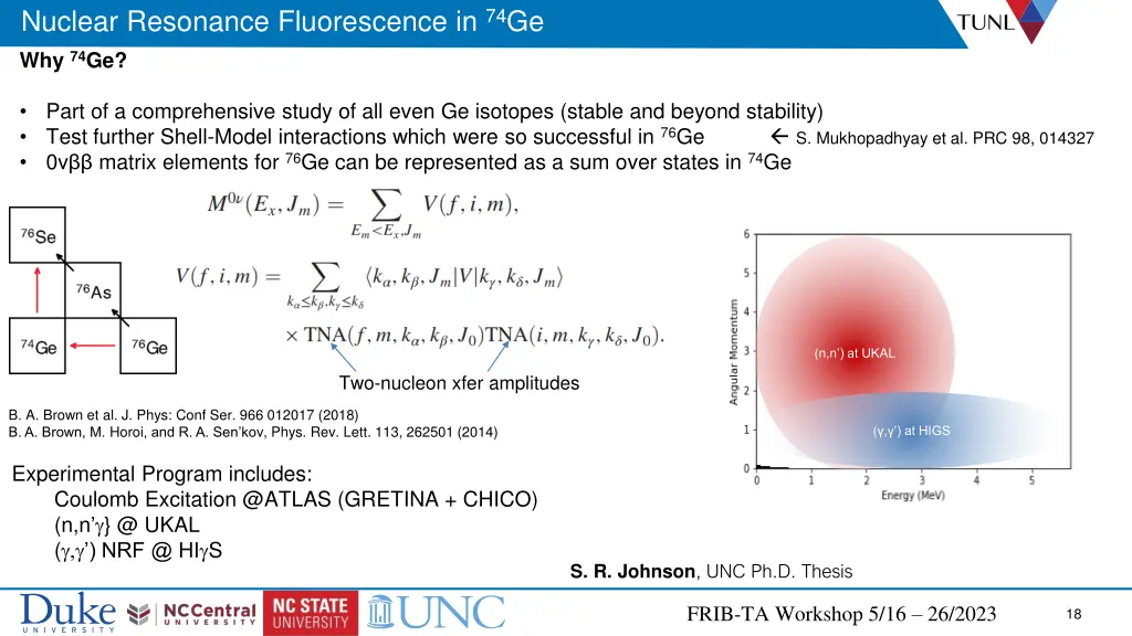 nuclear resonance fluorescence in 74 ge why 74 ge