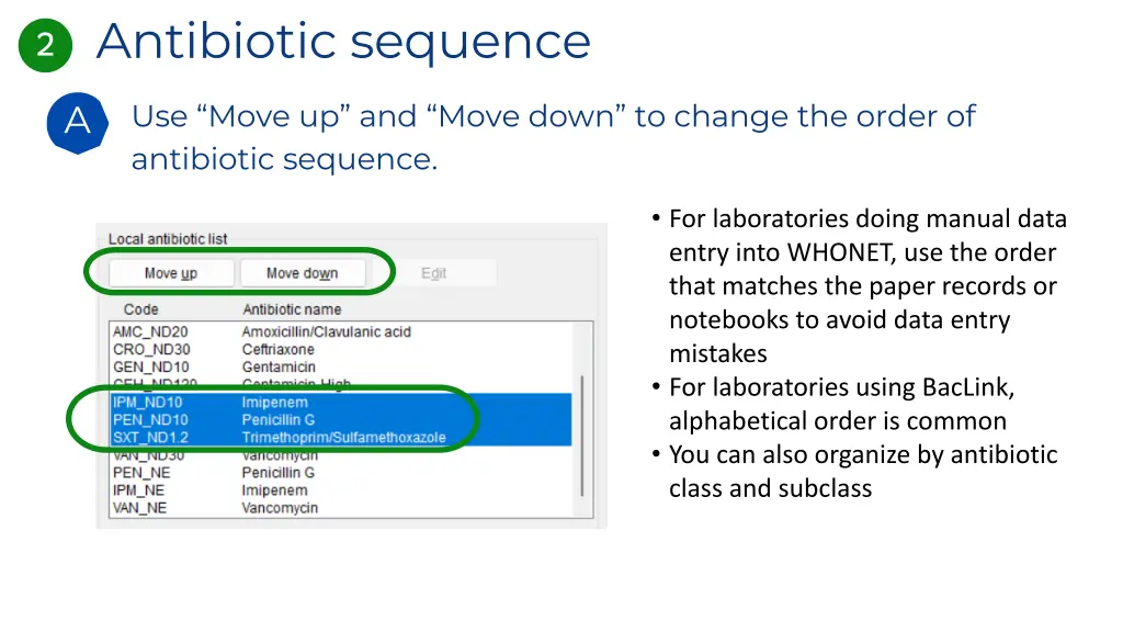 antibiotic sequence