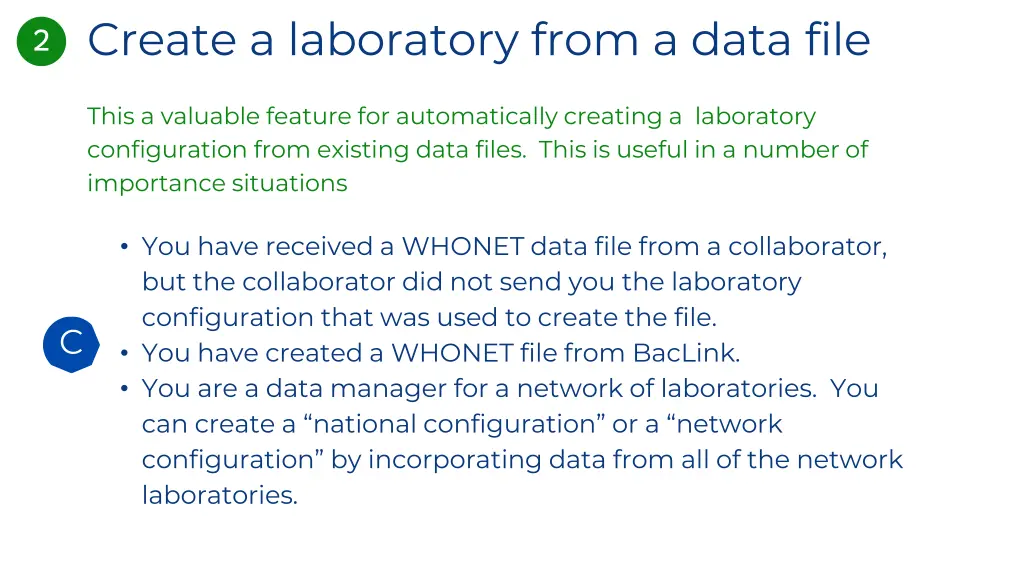 create a laboratory from a data file